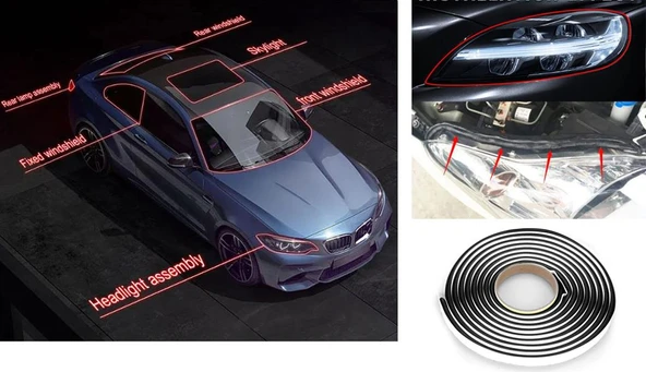 SIZDIRMAZLIK CONTASI FAR-STOP-CAM-KAPI VS. KAUÇUK ÜNİVERSAL TÜM ARAÇLAR 5 METRE - 1