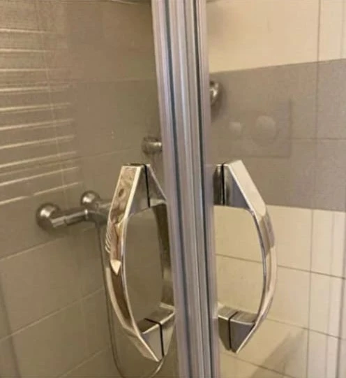 SMD Duşakabin Kapı Kulpu Krom Ay Kulp 4'lü Set - Resim 6