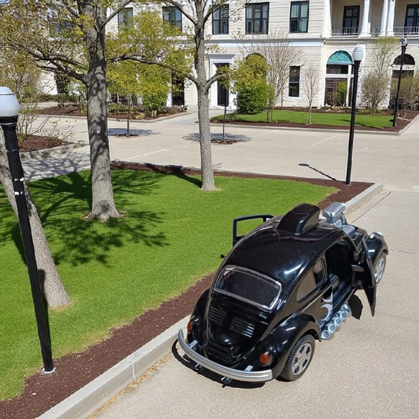 Metal Araba Çek Bırak Vw Bettle Modifiye Siyah Sesli ve Işıklı - 4