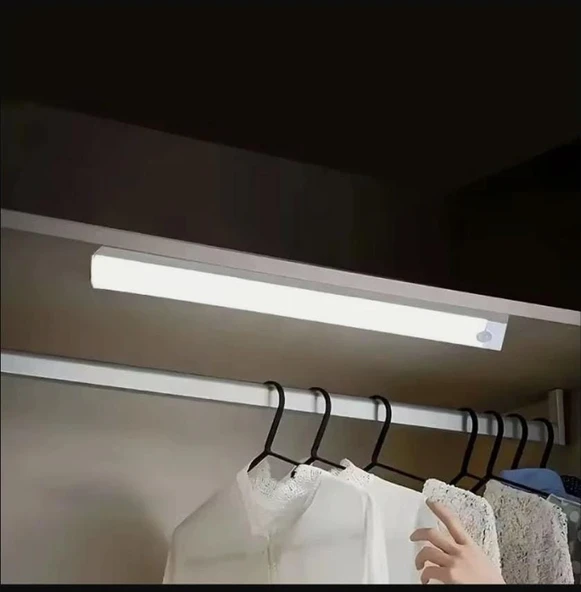 50 cm Beyaz Işık Hareket Sensörlü Dolap Içi Çalışma Masası Mutfak Tezgah Altı USB LED Işık - 4