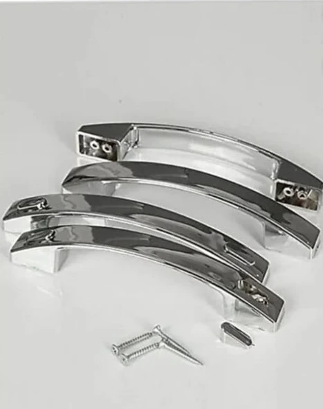 SMD Duşakabin Kapı Kulpu Krom Ay Kulp 4'lü Set - Resim 2