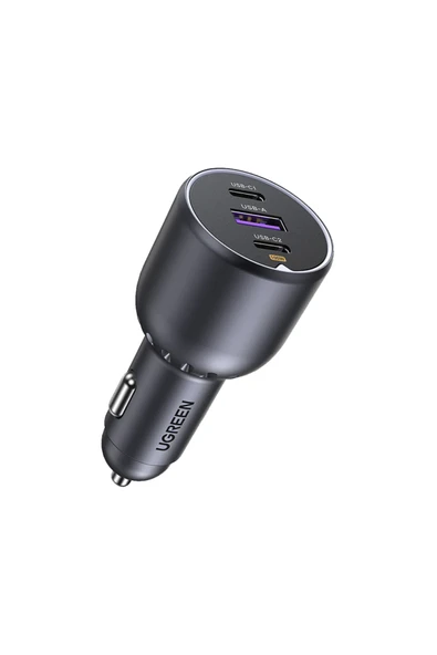 UGREEN 130W 3 Portlu Araç İçi Şarj Cihazı Çakmaklı - 1