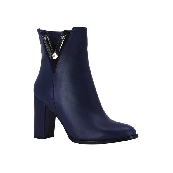 Hobby 26078 Hakiki Deri Kadın Topuklu Bot - Resim 6