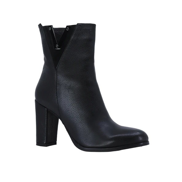 Hobby 26078 Hakiki Deri Kadın Topuklu Bot - Resim 22