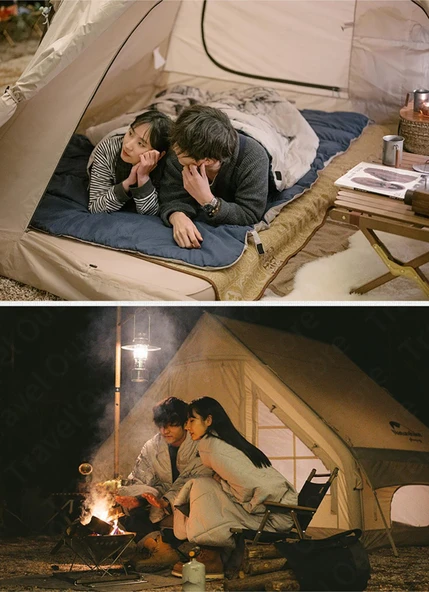 Naturehike ZarfTarzı Yastıklı ÇiftKişilik Pamuklu UykuTulumu(TibetanAntelope) - 6