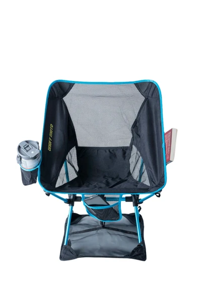 KATLANIR KAMP SANDALYESİ ALT BEZLİ BATMAZ KAYMAZ 150 KG TAŞIMA Turkuaz - 2