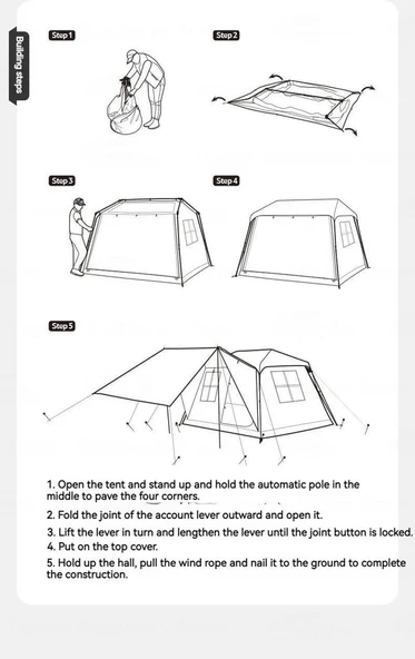 Naturehike Village 5.0 2.Nesil Otomatik Kurulum Çadır - 4