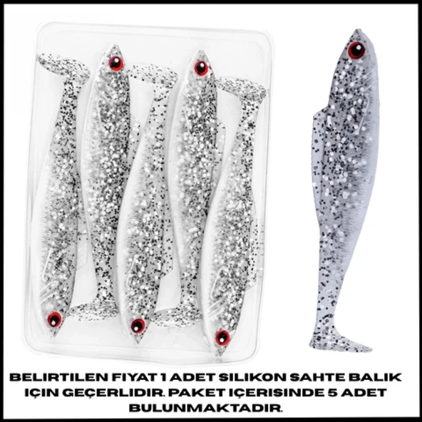 Uyguna-Yakala 4,5g 85mm - Işıltı -Silikon Sahte Balık - 1033-4 ürün görseli