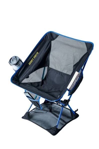 KATLANIR KAMP SANDALYESİ ALT BEZLİ BATMAZ KAYMAZ 150 KG TAŞIMA mavi