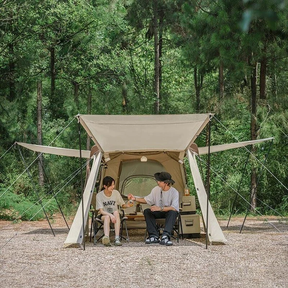 Naturehike Glamping Cloud Vessel 4 Kişilik Hızlı Kurulum Tünel Çadır - 8