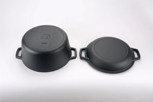 DÖKÜMCÜ BABA Kaplamasız döküm ikili tencere 26cm