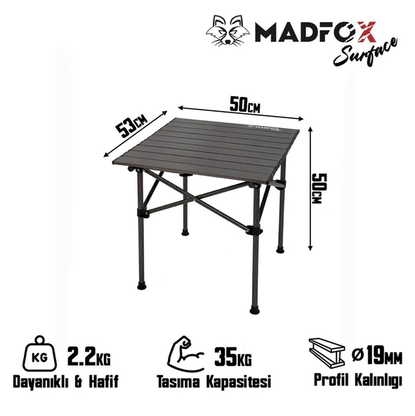 Madfox Surface Küçük Boy Katlanır Kamp Masası - 6