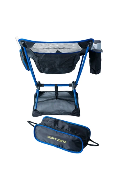 KATLANIR KAMP SANDALYESİ ALT BEZLİ BATMAZ KAYMAZ 150 KG TAŞIMA mavi - 5