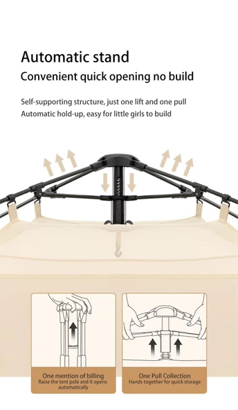 Naturehike Ango UPF 50+ Gölgelikli Otomatik Kurulum Kamp Çadırı - 2