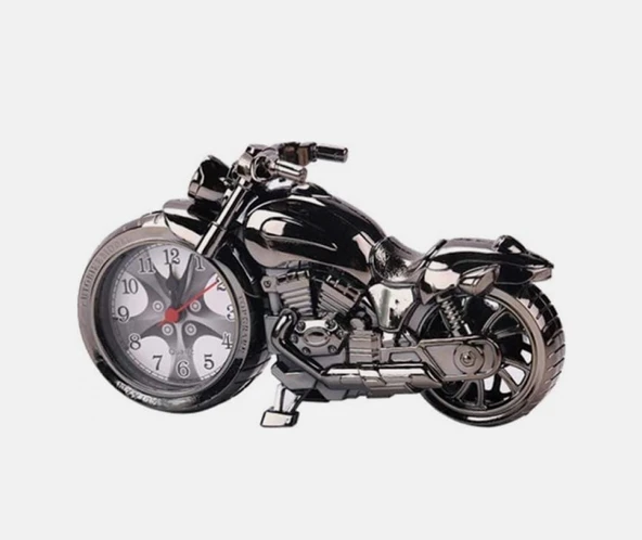 Retro Motorsiklet çalar saat retro klasik model motor saat masa saati Plastik Analog - 2