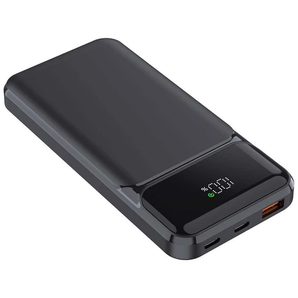 PowerBoost NIGHT 115B 10000mAh 22.5W LCD GizliLED Siyah Tasinabilir Sarj Cihazi Powerbank - 4