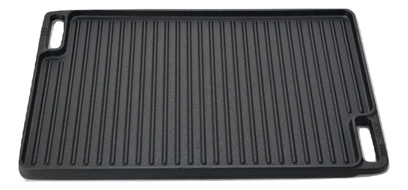 DÖKÜMCÜ BABA Kaplamasız döküm pizza taşı ve tepsi çift kullanım 43x30cm - 2