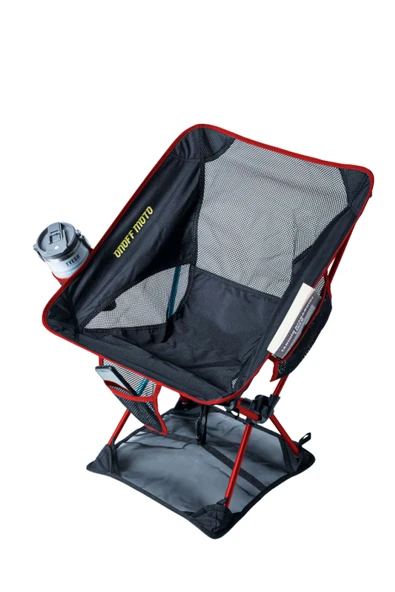 KATLANIR KAMP SANDALYESİ ALT BEZLİ BATMAZ KAYMAZ 150 KG TAŞIMA Kırmızı