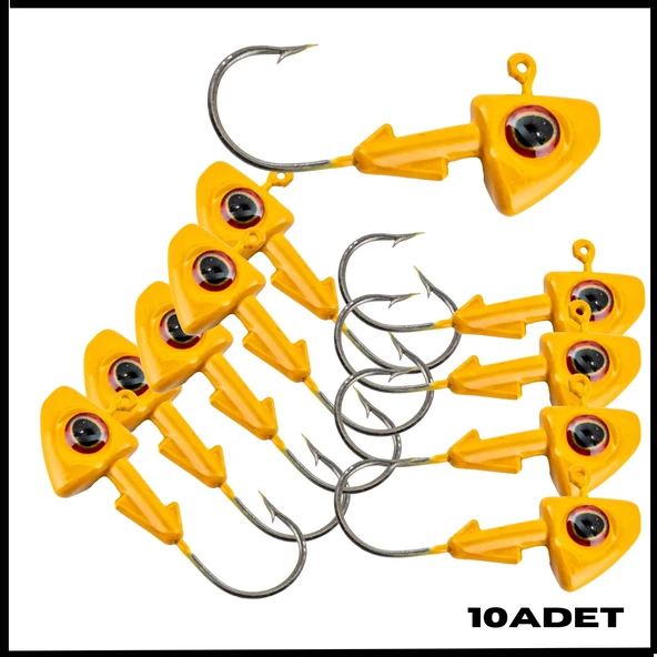 Uyguna-Yakala Sarı - 8 Gr Zoka - Kurşunlu Olta İğnesi - 10 Adet-ALA.259 ürün görseli