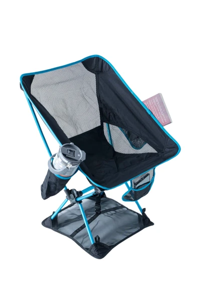 KATLANIR KAMP SANDALYESİ ALT BEZLİ BATMAZ KAYMAZ 150 KG TAŞIMA Turkuaz - 3