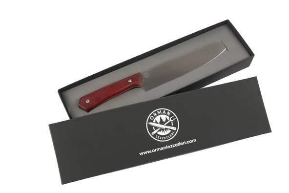 ORMAN LEZZETLERİ ŞEF BIÇAĞI (African Padauk) - 4