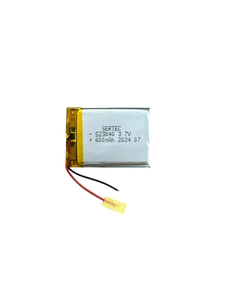 523040 3.7V 600 MAh Li-Polymer Pil Devreli/1.5A ürün görseli
