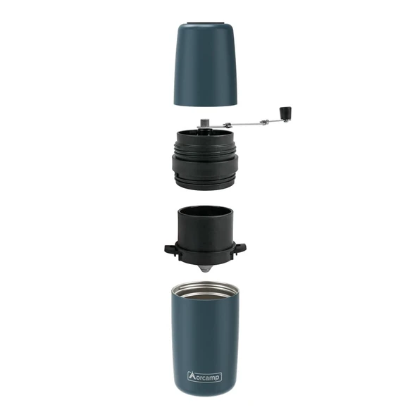 Orcamp Lusso Kahve Öğütme ve Demleme Seti Mavi - 2
