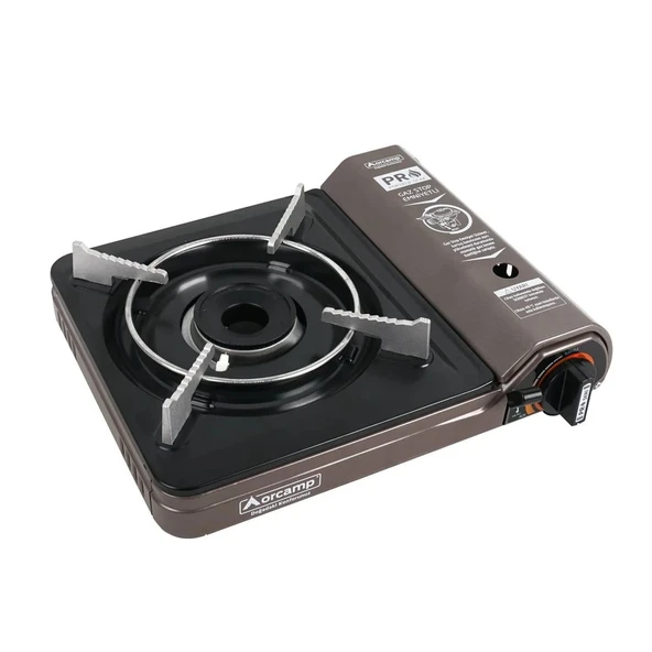 Orcamp Tekli Portatif Ocak Gaz Stop Emniyetli Gri + Orcamp Alüminyum Tencere Seti 3 Parça + 2 ADET 227 Gram Gaz Kartuşu - 2