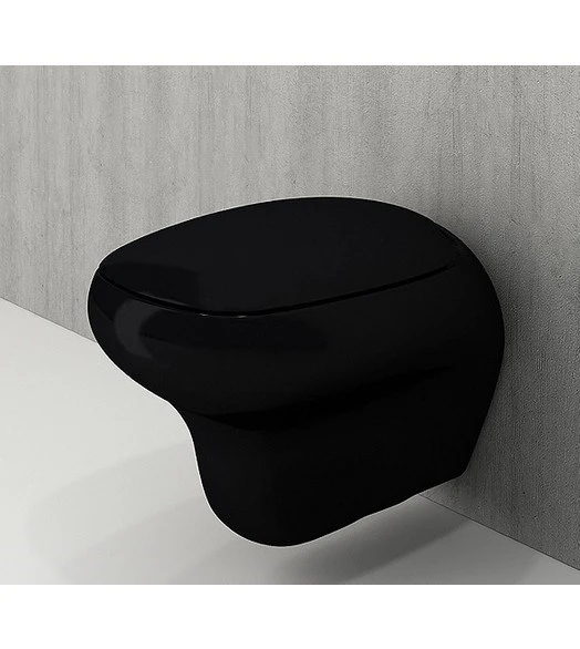 Bocchi Fenice Asma Klozet ve Kapağı Parlak Siyah 1166-005-0128