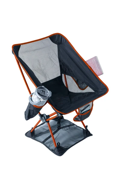 KATLANIR KAMP SANDALYESİ ALT BEZLİ BATMAZ KAYMAZ 150 KG TAŞIMA Turuncu - 5