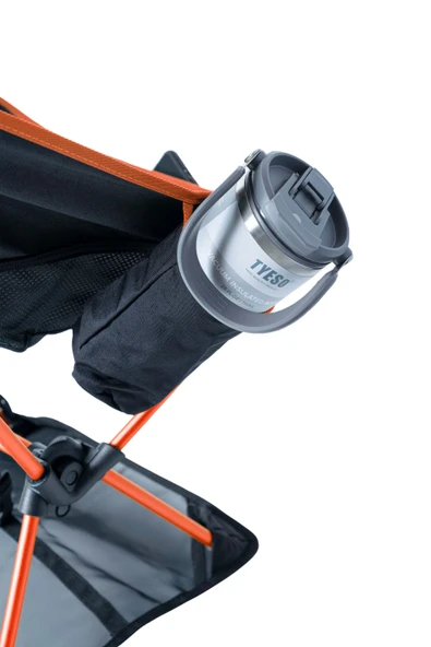 KATLANIR KAMP SANDALYESİ ALT BEZLİ BATMAZ KAYMAZ 150 KG TAŞIMA Turuncu - 2