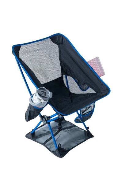 KATLANIR KAMP SANDALYESİ ALT BEZLİ BATMAZ KAYMAZ 150 KG TAŞIMA mavi - 6