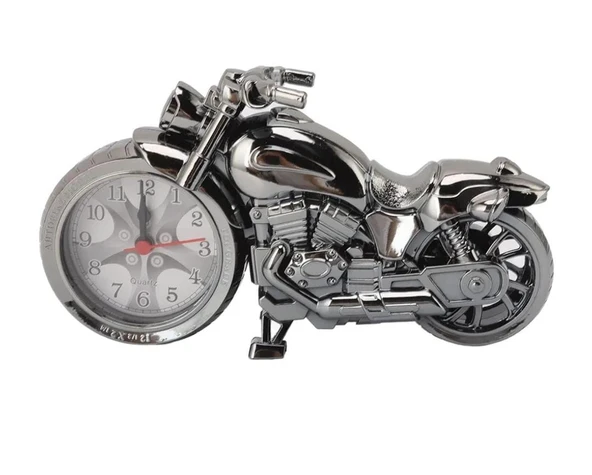 Retro Motorsiklet çalar saat retro klasik model motor saat masa saati Plastik Analog - 4