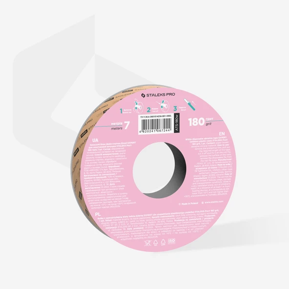 Staleks Bobbinail Yapışkanlı Yedek Rulo Törpü 180 Grit ATS-180 - Resim 2