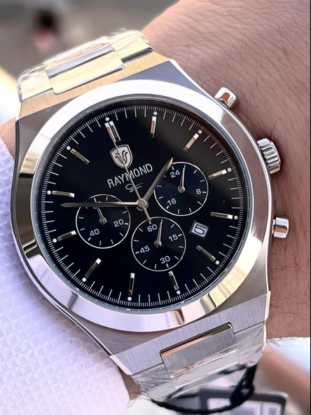 Raymond Nişan Ve Damatlara Özel Çelik Kordon 2 Yıl Garantili 5 Atm Erkek Kol Saati+Bileklik RMD.16 - Resim 2