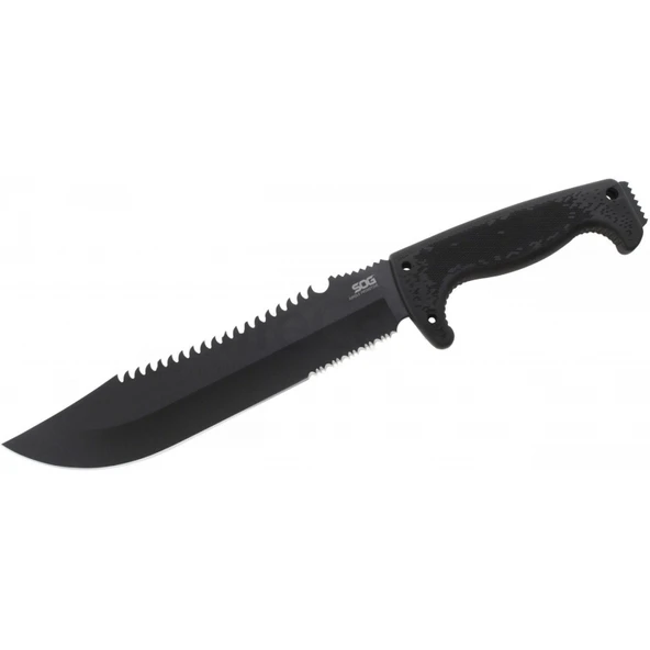 Sog F03T Kamp Tırtıklı Testereli Outdoor Pala / Bıçak 39 cm - Kauçuk Saplı ürün görseli