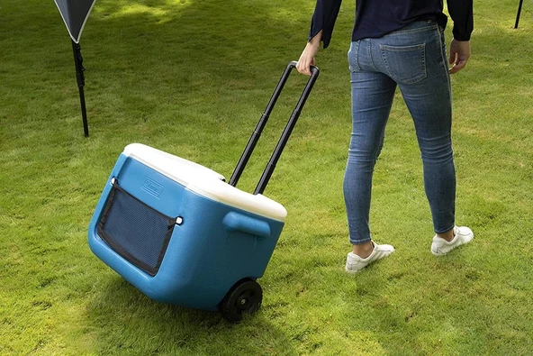 Coleman Poly-Lite Wheeled Mesh 50 QT Tekerlekli Soğutucu Buzluk 47.3 Lt - 3