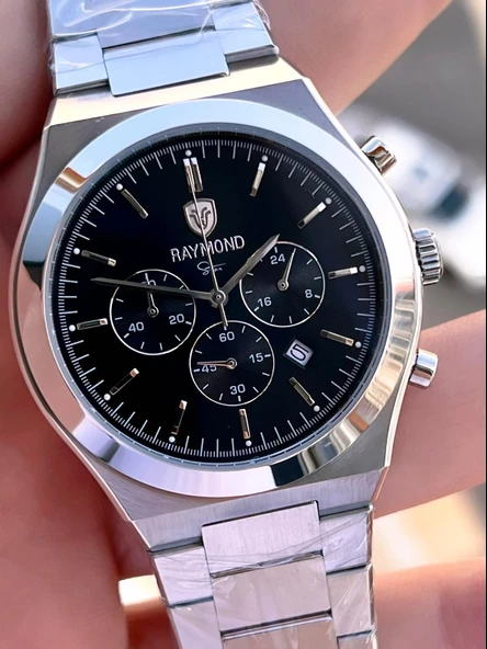 Raymond Nişan Ve Damatlara Özel Çelik Kordon 2 Yıl Garantili 5 Atm Erkek Kol Saati+Bileklik RMD.16 - Resim 4