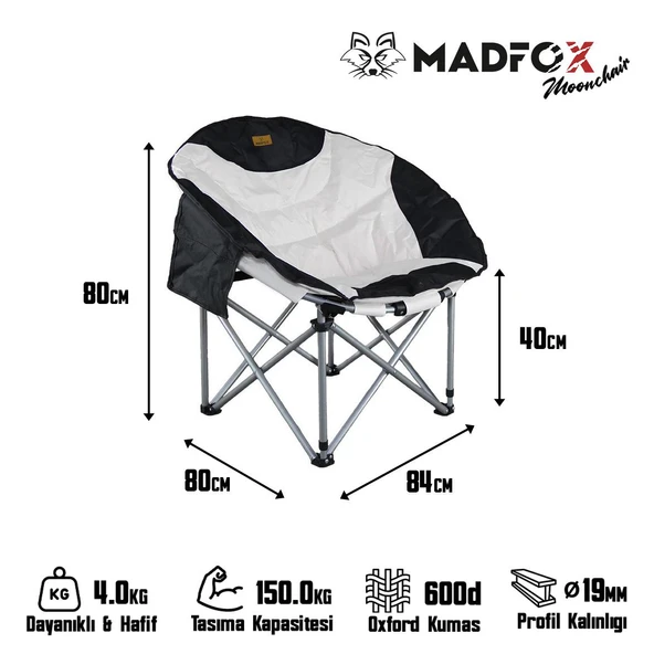 Madfox Moonchair Deluxe Katlanır Kamp Sandalyesi - 8