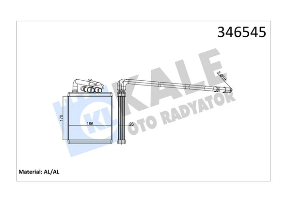 KALORIFER RADYATORU FIESTA CB1 08>12 VI 08> BRAZING 1743436-1573046-8V5118B539AC-AB-AA ürün görseli