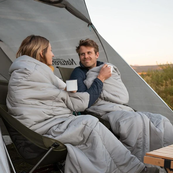 Naturehike HD250 Zarf Tarzı Yastıklı Çift Kişilik Pamuklu Uyku Tulumu - 4