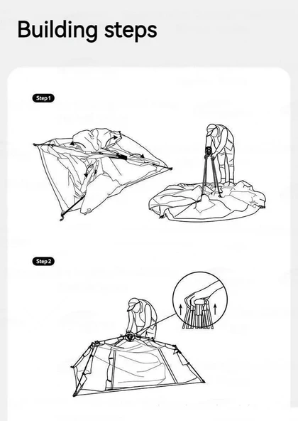 Naturehike Ango Picnic Otomatik Kurulum 3 Kişilik Çadır - 5