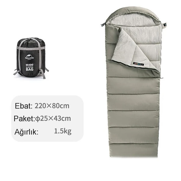 Naturehike M400 Pongee Pamuklu Uyku Tulumu -18°C - 6