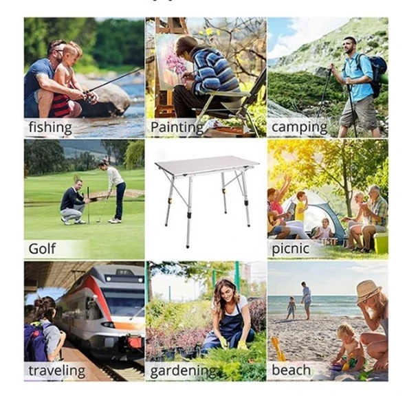 Madfox Moonlite Yükseklik Ayarlı Katlanır Kamp Masası - 7