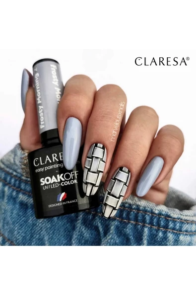 Claresa Kalıcı Oje Frosty Morning 02 Pastel Gri Mavi 5gr - Resim 3