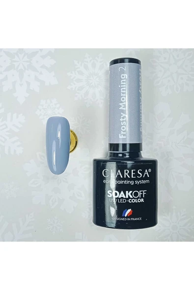 Claresa Kalıcı Oje Frosty Morning 02 Pastel Gri Mavi 5gr - Resim 4