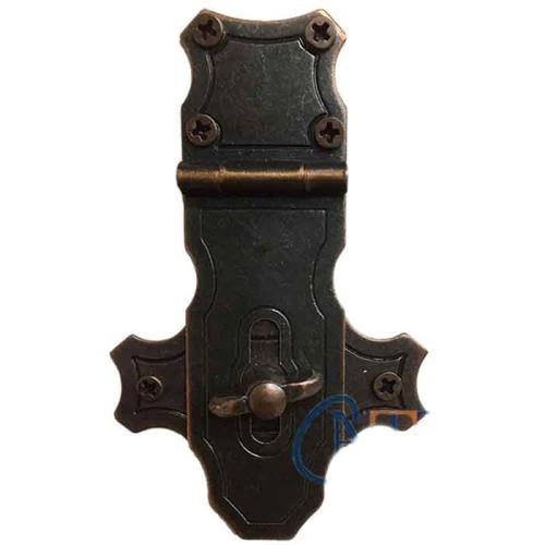 Dekoratif Anahtarlı Sandık Askısı - 40x65mm, Oksit, 100 Adet ürün görseli