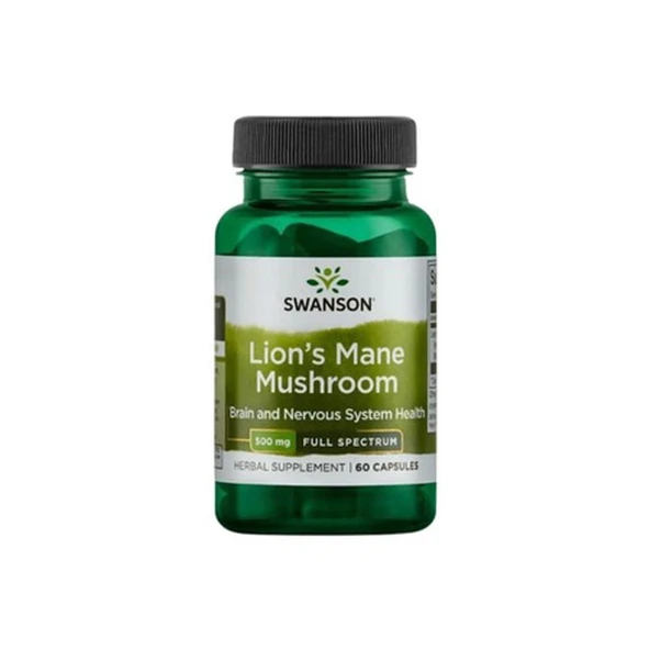 Swanson, Full Spectrum Lion's 500 mg, 60 Vegan Capsules ürün görseli