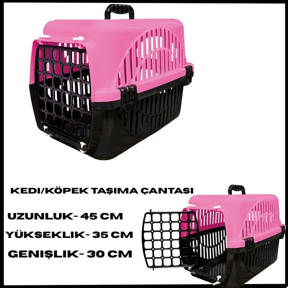 Uyguna-Yakala Pembe Kedi/Köpek Taşıma Çantası-LZM.015 ürün görseli