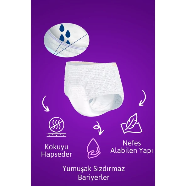 Proskin Pants Night Large Büyük Beden Gece İçin Süper Emici Külot 30'lu 2 Paket - 60 Adet - Resim 3